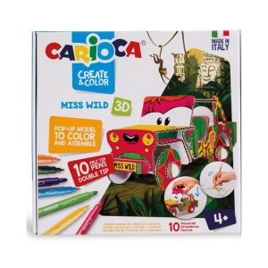 CARIOCA –  Σετ Ζωγραφικής Χαρτοκοπτική  Create & Color Ms Wild (42906)