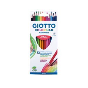GIOTTO – Ξυλομπογιές Ακουαρέλλας Colors 3.0, 12 Τεμάχια (8000825018442)