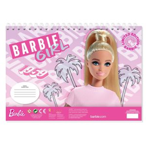 ΔΙΑΚΑΚΗΣ – Μπλοκ Ζωγραφικής Barbie 40Φ Με Αυτοκόλλητα